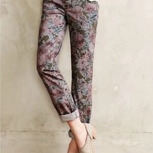 Anthropologie Pilcro and the Letterpress Hyphen Floral Patterned Pants size 31